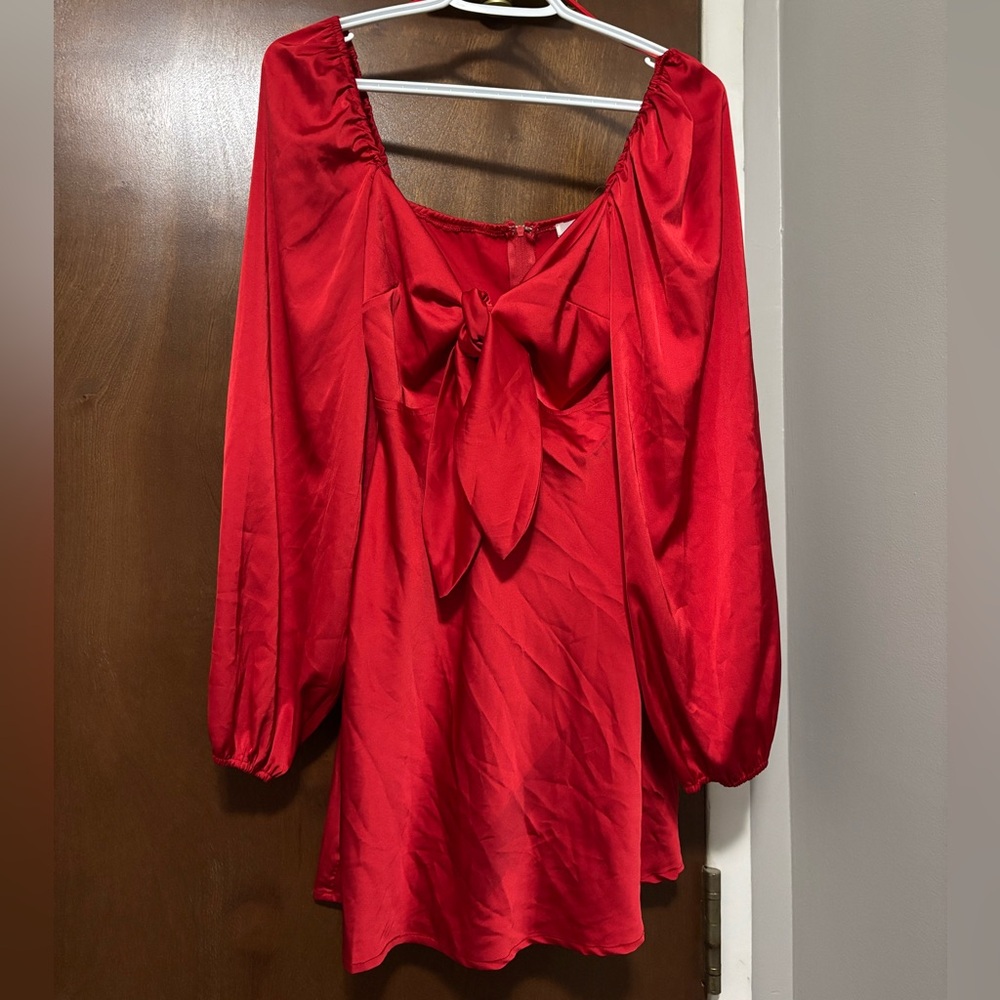 Red mini dress